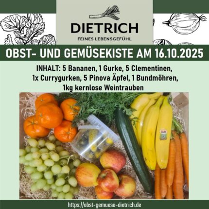 Obst- und Gemüsekiste am 16.10.2025