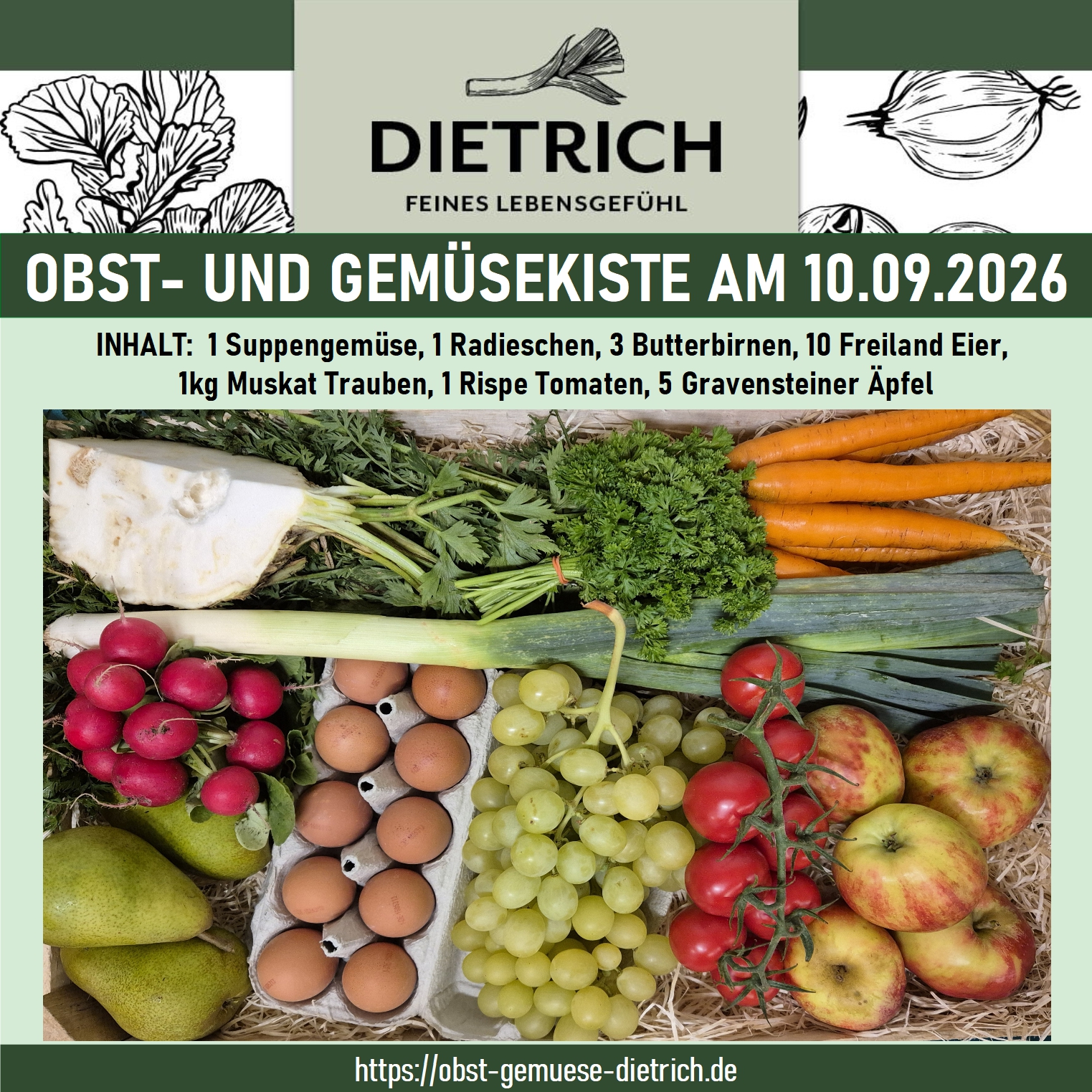 Wochenkiste Obst- und Gemüsekiste am 10.09.2026 – Bild 1