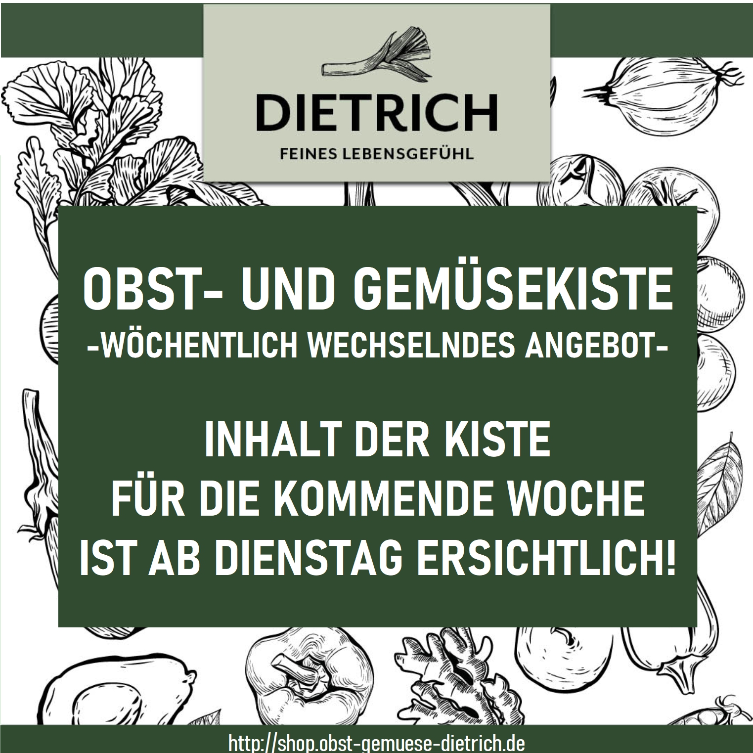 Wochenkiste ohne Inhalt Obst- und Gemüsekiste am 25.06.2026 – Bild 1